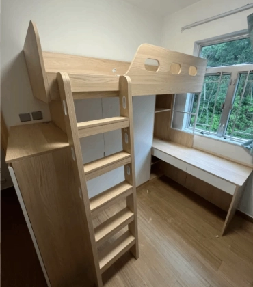 Integrated Bedroom Desk and Storage
