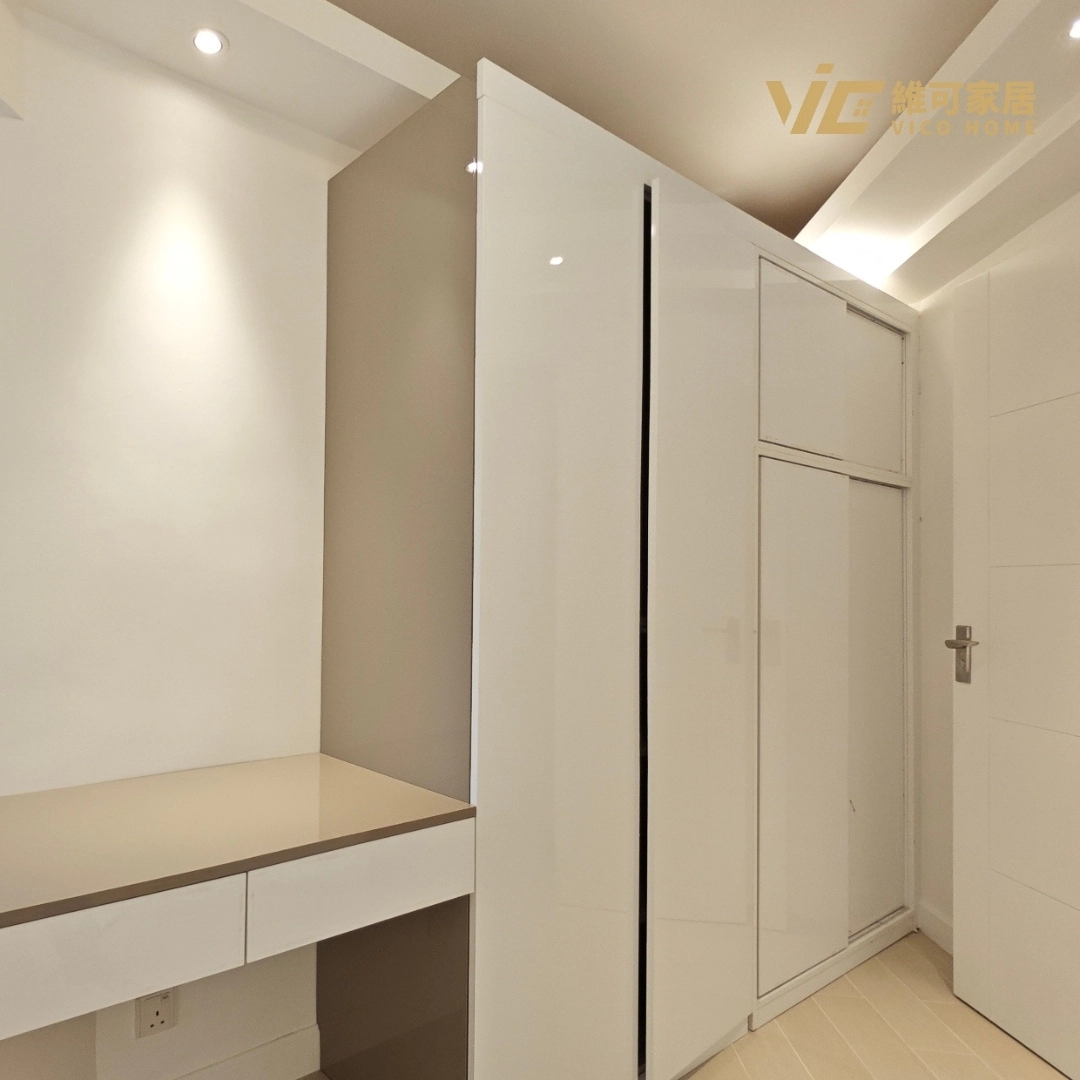 Integrated Bedroom Desk and Storage