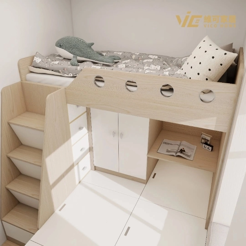 bespoke kids room furniture 17 Kids Bunk Bed with Storage Stairs at Yat Tung Estate